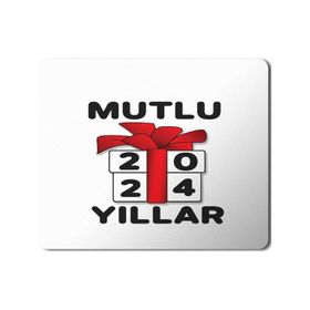 Art Hediye 2024 Mutlu Yıllar Kurdale 23x19 cm Mouse Pad