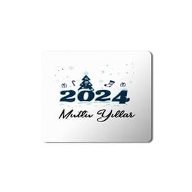 Art Hediye 2024 Mutlu Yıllar Yazı Çam Ağacı 23x19 cm Mouse Pad