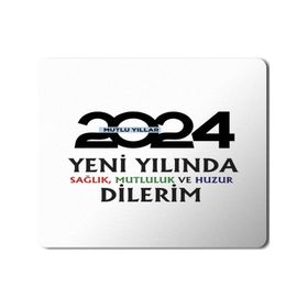 Art Hediye 2024 Mutlu Yıllar Yeni Yılında Huzur Dilerim 23x19 cm Mouse Pad