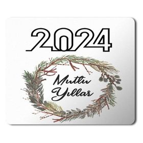 Art Hediye 2024 Mutlu Yıllar Yuva 23x19 cm Mouse Pad
