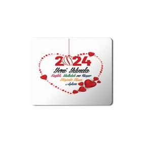 Art Hediye 2024 Yeni Yılında Seninle Olsun Aşkım Kalpler 23x19 cm Mouse Pad