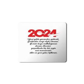 Art Hediye 2024 Yeni Yılını Kutlarım 23x19 cm Mouse Pad