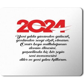 Art Hediye 2024 Yeni Yılını Kutlarım 23x19 cm Mouse Pad