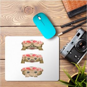 Art Hediye 3 Maymun Görmedim Duymadım Bilmiyom Baskılı 23x19 cm Mouse Pad
