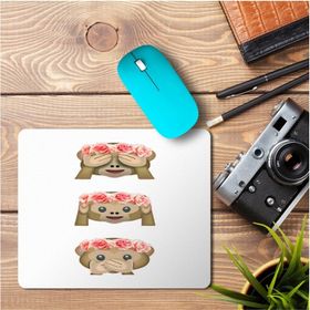 Art Hediye 3 Maymun Görmedim Duymadım Bilmiyom Baskılı 23x19 cm Mouse Pad