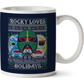 Art Hediye 3 Ninjas Masks Holidays Christmas Knit Pattern Iki Tarafı Baskılı Kupa Bardak