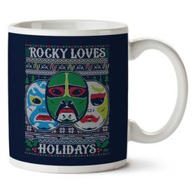 Art Hediye 3 Ninjas Masks Holidays Christmas Knit Pattern Iki Tarafı Baskılı Kupa Bardak