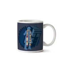 Art Hediye 4th Doctor Who Silhouette Tom Baker Tardis Iki Tarafı Baskılı Kupa Bardak
