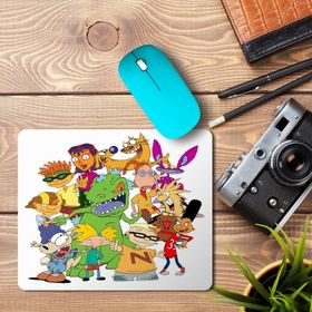 Art Hediye 90's Cartoon Mash-Up Baskılı 23x19 cm Mouse Pad