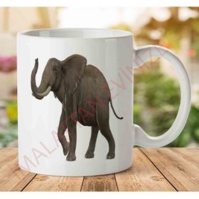 Art Hediye A2381 Elephant Fil İki Tarafı Baskılı Kupa Bardak