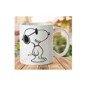 Art Hediye A2404 Funny Snoopy İki Tarafı Baskılı Kupa Bardak