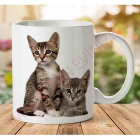 Art Hediye A2424 Kedi Yavrusu İki Tarafı Baskılı Kupa Bardak