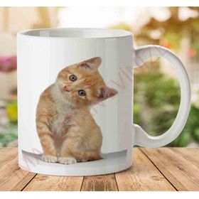 Art Hediye A2425 Kedi Yavrusu İki Tarafı Baskılı Kupa Bardak