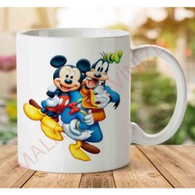 Art Hediye A2445 Mickey Mouse Characters İki Tarafı Baskılı Kupa Bardak