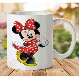 Art Hediye A2454 Minnie Mouse İki Tarafı Baskılı Kupa Bardak