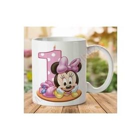 Art Hediye A2457 Minnie Mouse İki Tarafı Baskılı Kupa Bardak