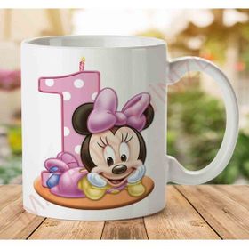 Art Hediye A2457 Minnie Mouse İki Tarafı Baskılı Kupa Bardak