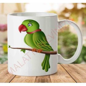 Art Hediye A2488 Parrot-Papağan İki Tarafı Baskılı Kupa Bardak