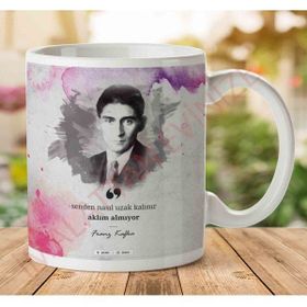 Art Hediye A2627 Franz Kafka Senden Nasıl Uzak Kalınır İki Tarafı Baskılı Kupa Bardak