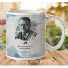 Art Hediye A2654 Sabahattin Ali Alışıyorsun Zamanla İki Tarafı Baskılı Kupa Bardak