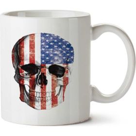 Art Hediye Abd Amerikalı Kurukafa İki Tarafı Baskılı Kupa Bardak