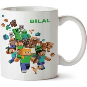 Art Hediye Adınıza Özel Minecraft Çocuk Oyun İki Tarafı Baskılı Kupa Bardak