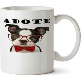Art Hediye Adote Gözlük Papyon Köpek İki Tarafı Baskılı Kupa Bardak