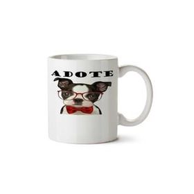 Art Hediye Adote Gözlük Papyon Köpek İki Tarafı Baskılı Kupa Bardak