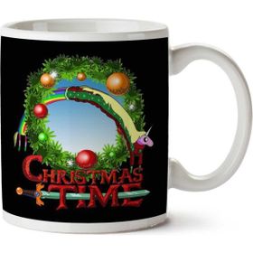 Art Hediye Adventure Christmas Time Wreath Lady Rainicorn Cartoon Network İki Tarafı Baskılı Kupa Bardak