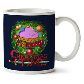 Art Hediye Adventure Christmas Time Wreath Lumpy Space Princess Cartoon Network Iki Tarafı Baskılı Kupa Bardak