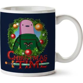Art Hediye Adventure Christmas Time Wreath Shelby Cartoon Network Iki Tarafı Baskılı Kupa Bardak