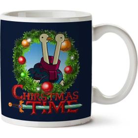 Art Hediye Adventure Christmas Time Wreath Two Headed Duck Cartoon Network Iki Tarafı Baskılı Kupa Bardak