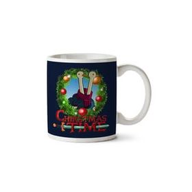 Art Hediye Adventure Christmas Time Wreath Two Headed Duck Cartoon Network Iki Tarafı Baskılı Kupa Bardak
