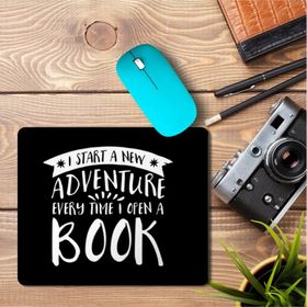 Art Hediye Adventure I Start a New Adventure Baskılı 23x19 cm Mouse Pad