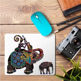 Art Hediye Afrika Antik Fil Yavru Baskılı 23x19 cm Mouse Pad