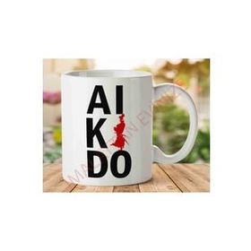 Art Hediye Aikido Tasarım Yazı İki Tarafı Baskılı Kupa Bardak