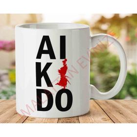 Art Hediye Aikido Tasarım Yazı İki Tarafı Baskılı Kupa Bardak