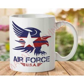Art Hediye Air Force Askeri İki Tarafı Baskılı Kupa Bardak