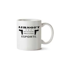 Art Hediye Airsoft Não É Brinquedo İki Tarafı Baskılı Kupa Bardak