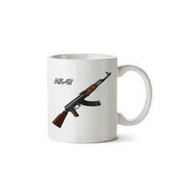 Art Hediye AK47 Iki Tarafı Baskılı Kupa Bardak