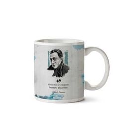 Art Hediye Albert Camus İtinayla Yaşayınız İki Tarafı Baskılı Kupa Bardak