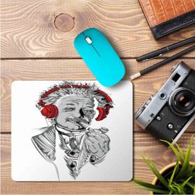 Art Hediye Albert Einstein Music Baskılı 23x19 cm Mouse Pad