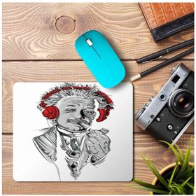 Art Hediye Albert Einstein Music Baskılı 23x19 cm Mouse Pad