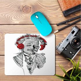 Art Hediye Albert Einstein Music Baskılı 23x19 cm Mouse Pad
