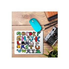 Art Hediye Alfabe Harfler Alphabetter Baskılı 23x19 cm Mouse Pad