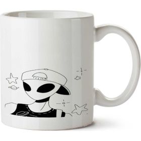 Art Hediye Alien 1 İki Tarafı Baskılı Kupa Bardak