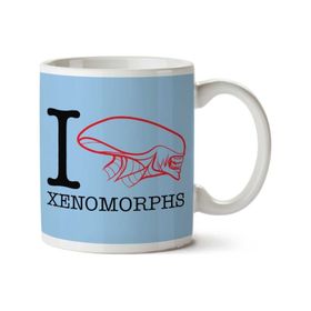 Art Hediye Alien I Heart Xenomorphs Iki Tarafı Baskılı Kupa Bardak