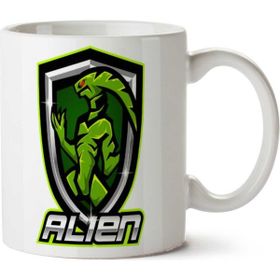 Art Hediye Alien Logo İki Tarafı Baskılı Kupa Bardak