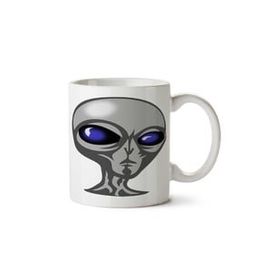 Art Hediye Alien-Png-Clipart Iki Tarafı Baskılı Kupa