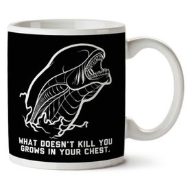 Art Hediye Alien What Doesnt Kill You Grows In Your Chest Iki Tarafı Baskılı Kupa Bardak
